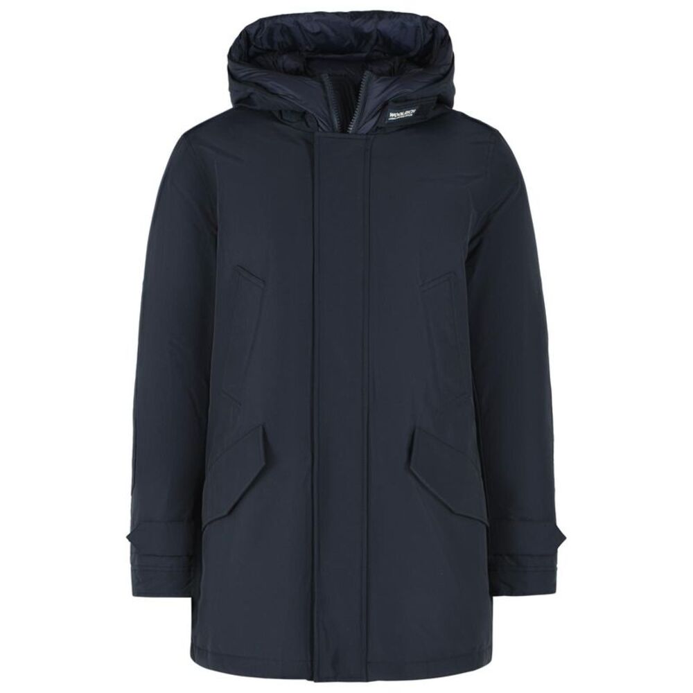 Woolrich John Rich & Bros 'Polar High Collar' Blue Cotton Blend Parka Men